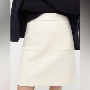 Jcrew Double Serge Mini Skirt - Size 4 Ivory